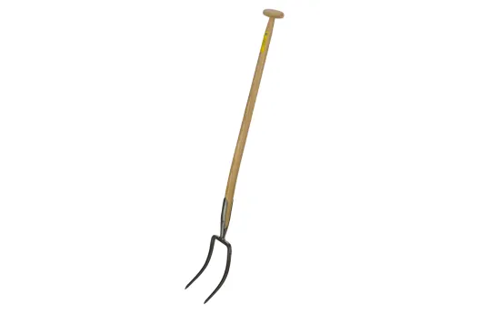 Keienriek met steel 90 cm 2-tands